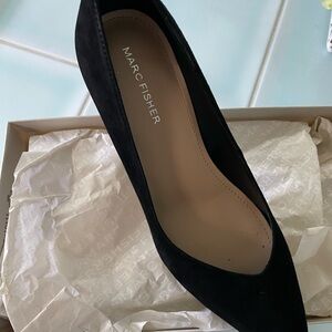 Marc Fisher Black Suede Heels